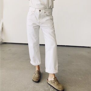 The Hey Gang Loose Crop Jeans, Size 25, White, Brand New with Tags!